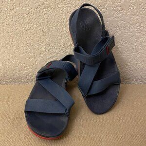 GUC Fitflop Blue Platform Sandals with Adjustable Straps in Size 36/6.5-7
